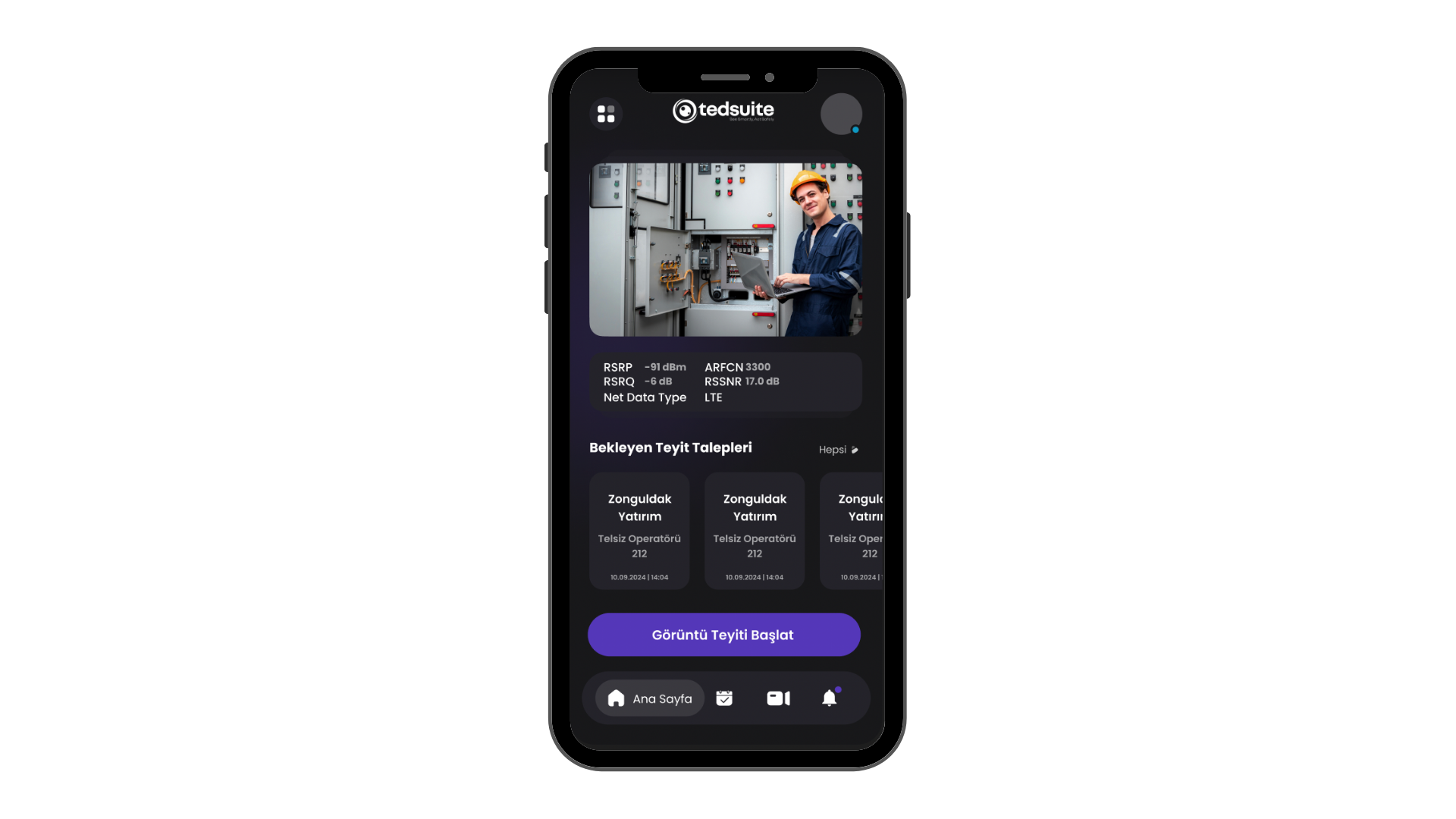 Mobile visual verification view