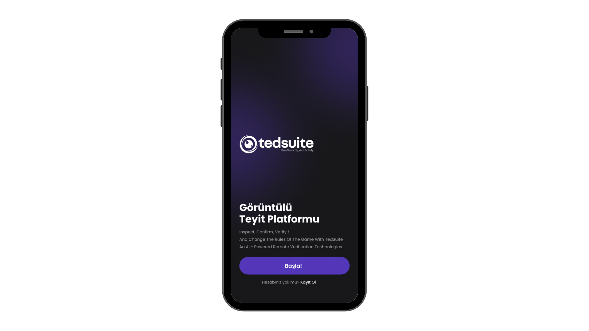 Tedsuite mobile welcome view
