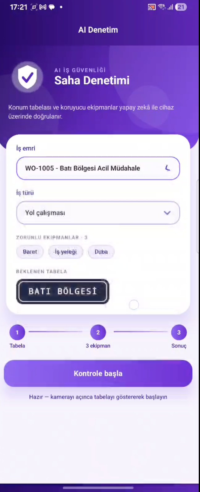 AI inspection: Inspection setup